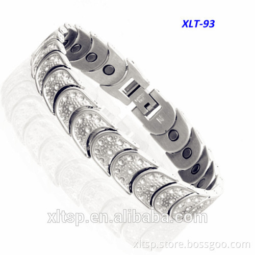 XLT-93 Wholesale High Quality White Steel Metal Bracelets